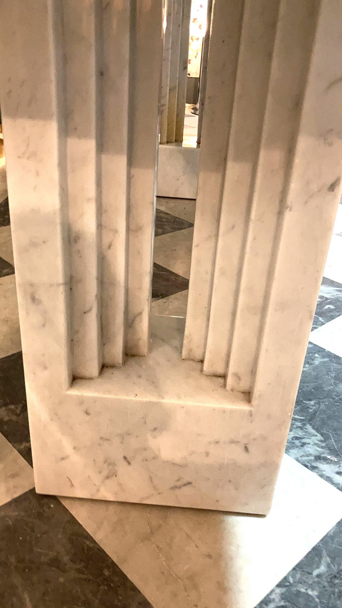 Delfi Table, Original Carrara Marble Table by Carlo Scarpa, 1970s 1
