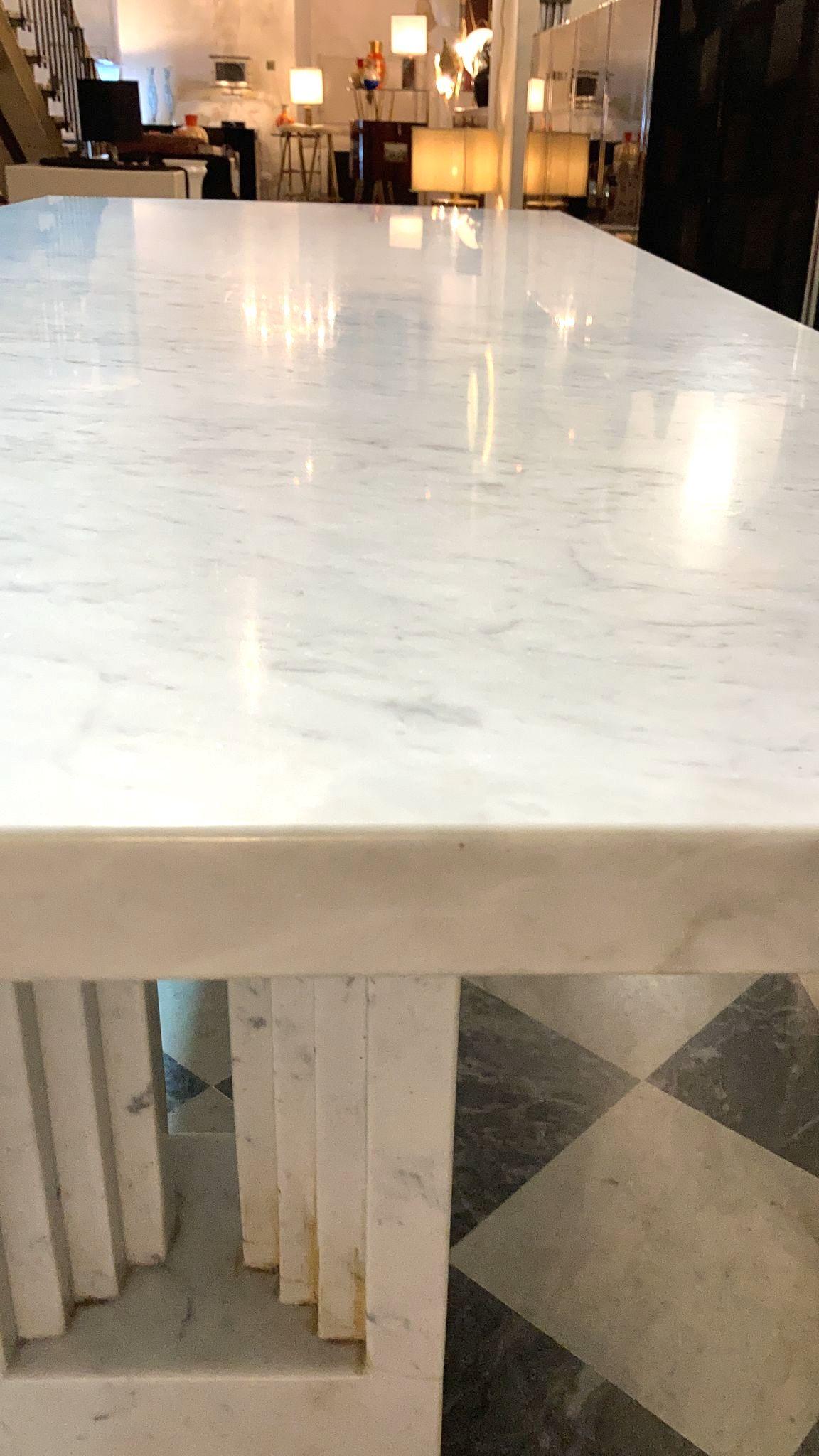 Delfi Table, Original Carrara Marble Table by Carlo Scarpa, 1970s 3