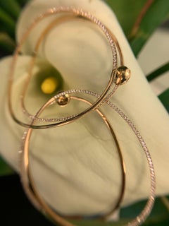 DELFINA DELETTREZ 18 Karat Gold Diamonds Double Hoop Earrings