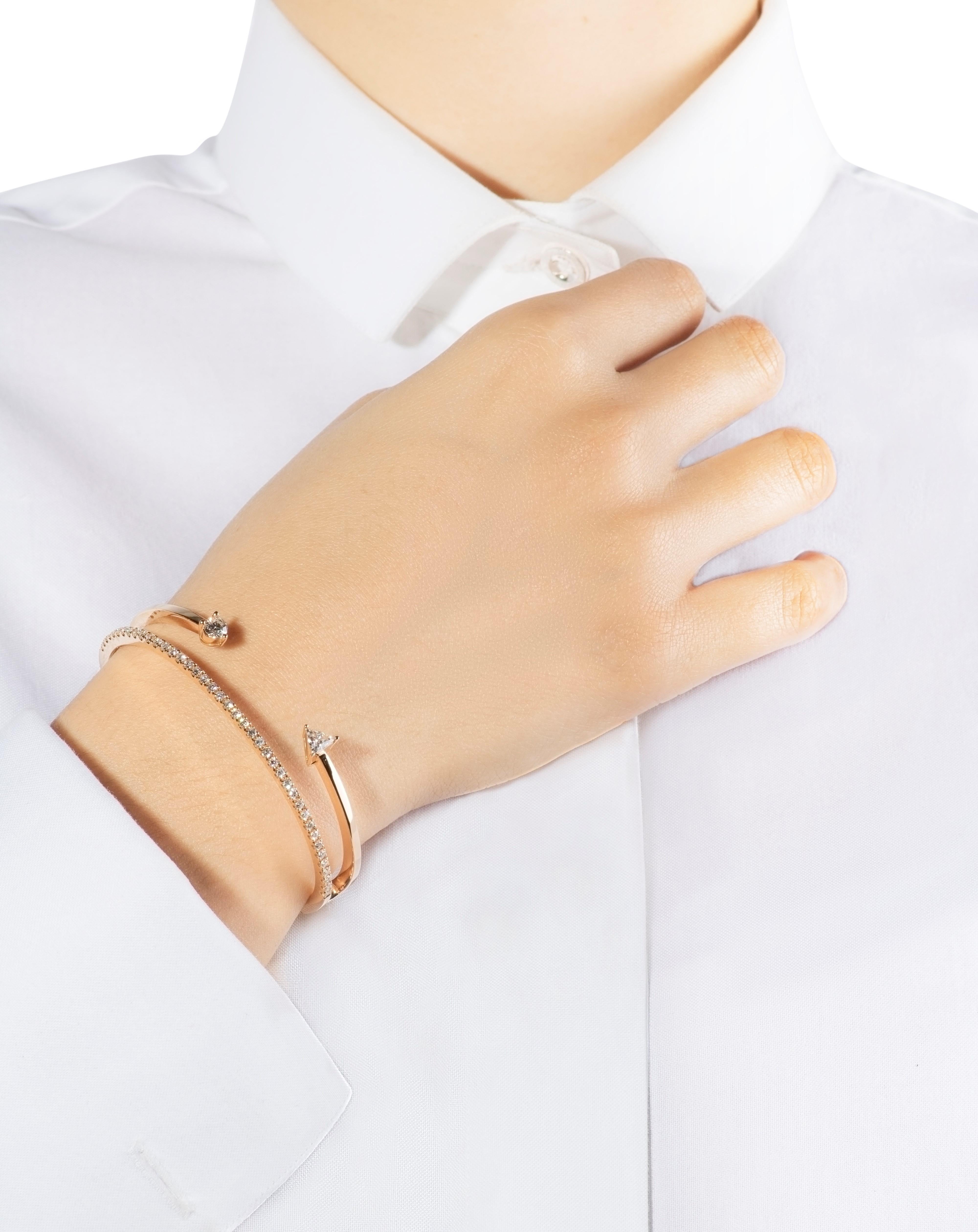 DELFINA DELETTREZ Diamond 18 Karat Gold Bracelet (Zeitgenössisch) im Angebot