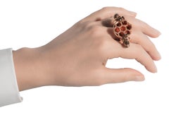 DELFINA DELETTREZ Diamond Sapphire Quartz Cocktail Bees Ring