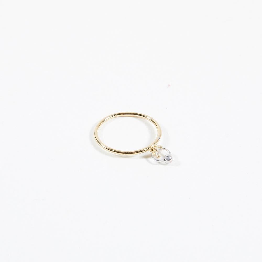Women's Delfina Delettrez Gold and Diamond Piercing Ring