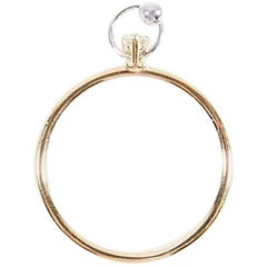 Delfina Delettrez Gold and Diamond Piercing Ring