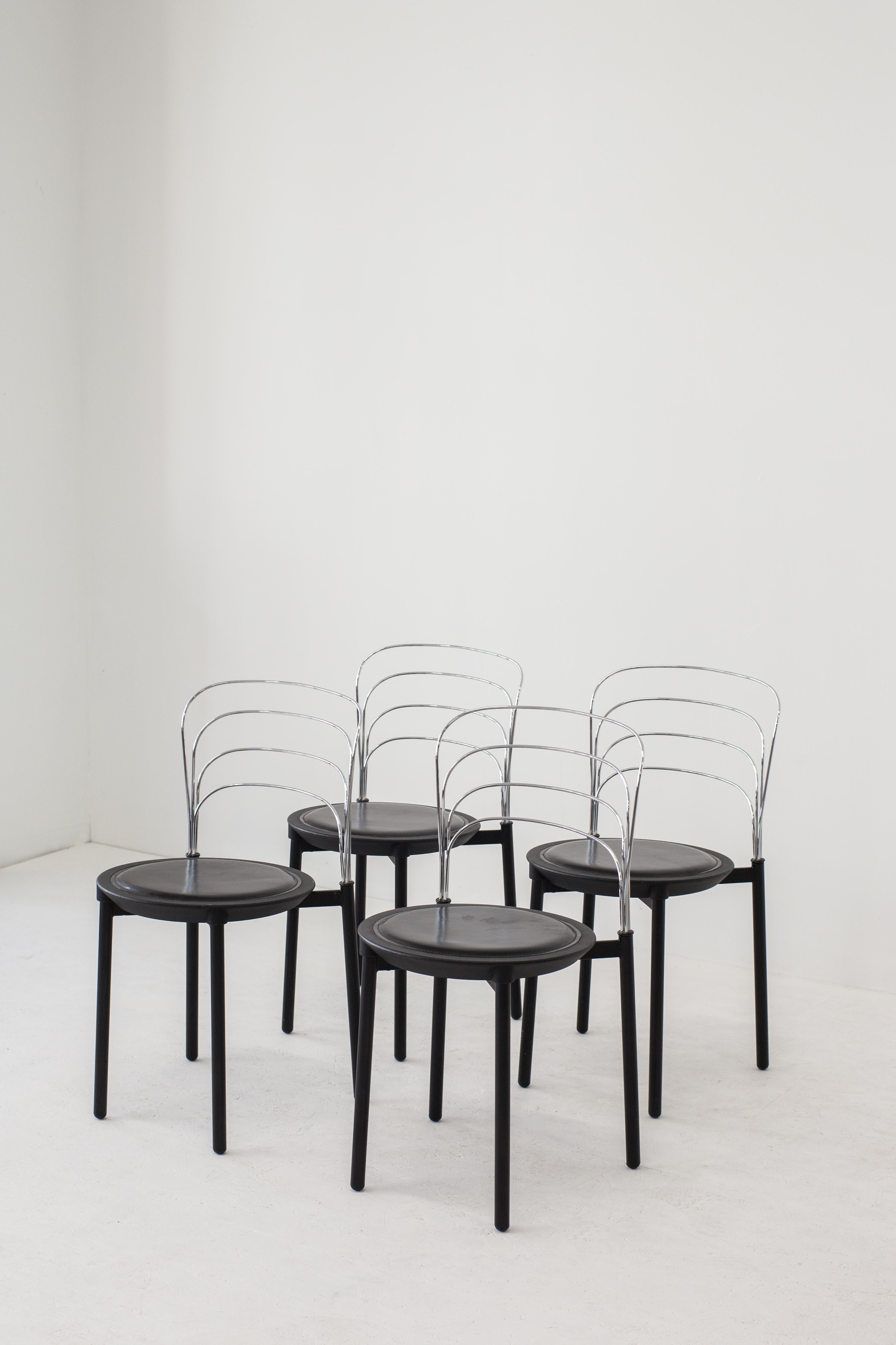 Post-Modern ‘Delfina’ postmodern dining chairs by Giuseppe Raimondi for Tetide, 1987