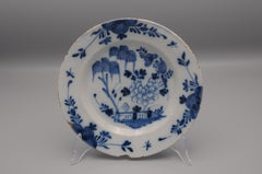 Delft  - 18th century 'Chinoiserie' Blue and White Delft Plate