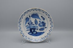 Delft  - 18th century 'Chinoiserie' Blue and White Delft Plate