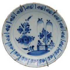 Delft  - 18th century 'Chinoiserie' Blue and White Delft Plate