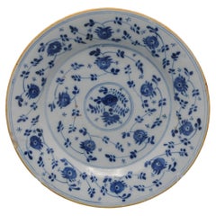 Delfter Blau  Platte „Mille Fleurs“ aus dem 18. Jahrhundert
