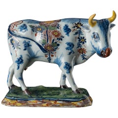 Delft, A Polychrome Cow, C 1760