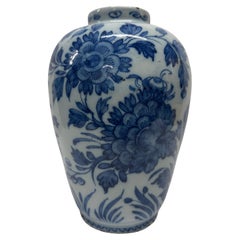 Antique Delft Blue and White Baluster Vase