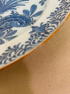 Delft - Blue and White Charger with Bird-of-Paradise by 'de Claauw' 18th century