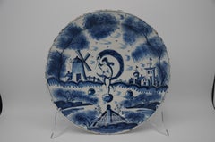 Delft - Blue and White Charger with Fortuna - mid 18th century