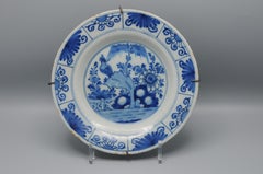Delft - Blue and White 'Chinoiserie' Delft Plate, late 18th century
