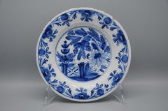 Delft - Blue and White 'Chinoiserie' large Plate - ca 1800-1820