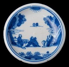 Delft blue and white chinoiserie plate 1650 - 1670