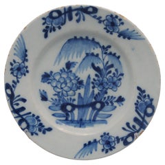 Delft - Blue and white chinoiserie plate - 18th century