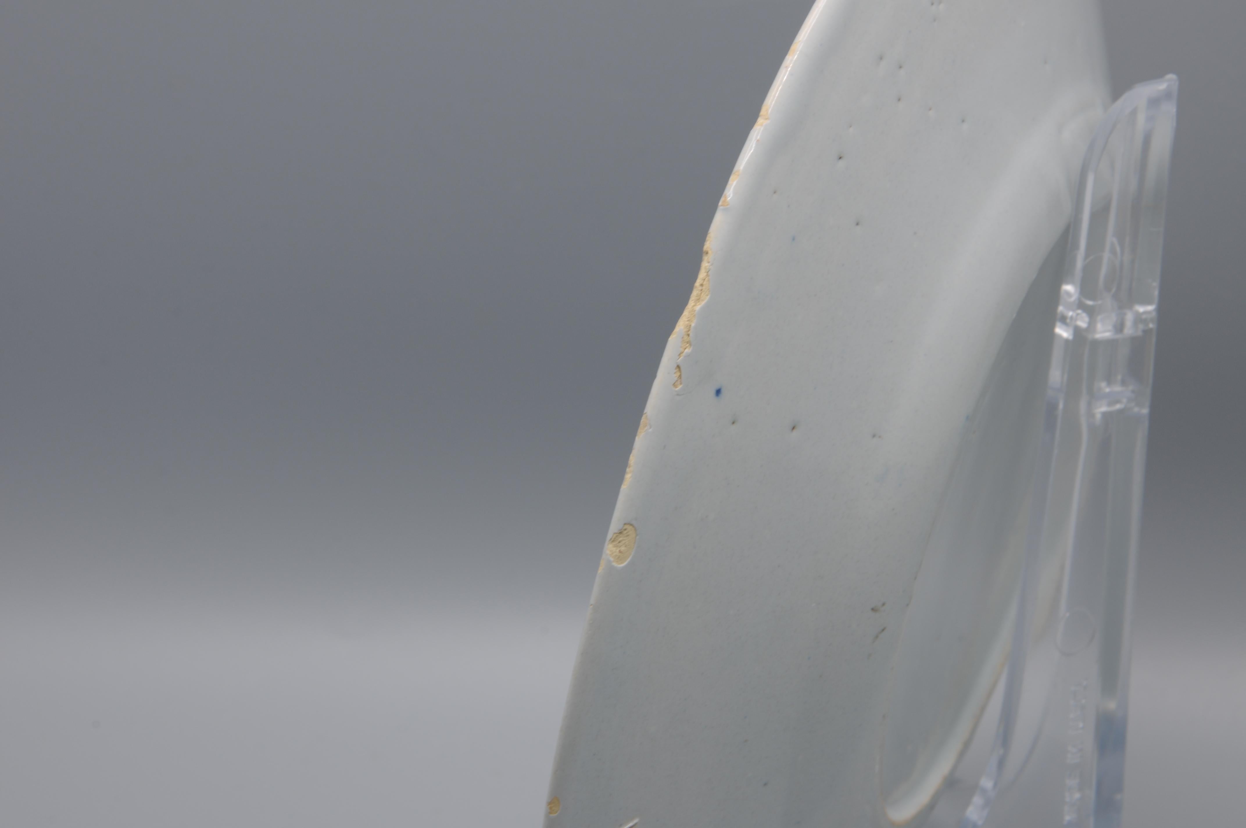 Delft - Assiette en faïence bleue et blanche avec paysage, fin du 18e siècle en vente 1