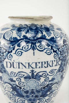 Delft Blue and White "Dunkerer" Tobacco Jar