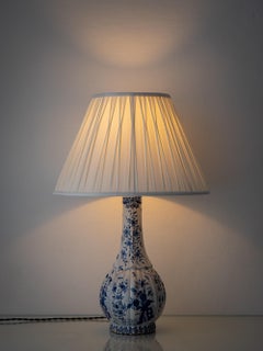 Delft Blue and White Faience Table Lamp by Samson of Paris, Late 19th Century