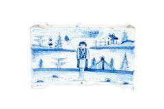 Delft Blue And White Flower Brick