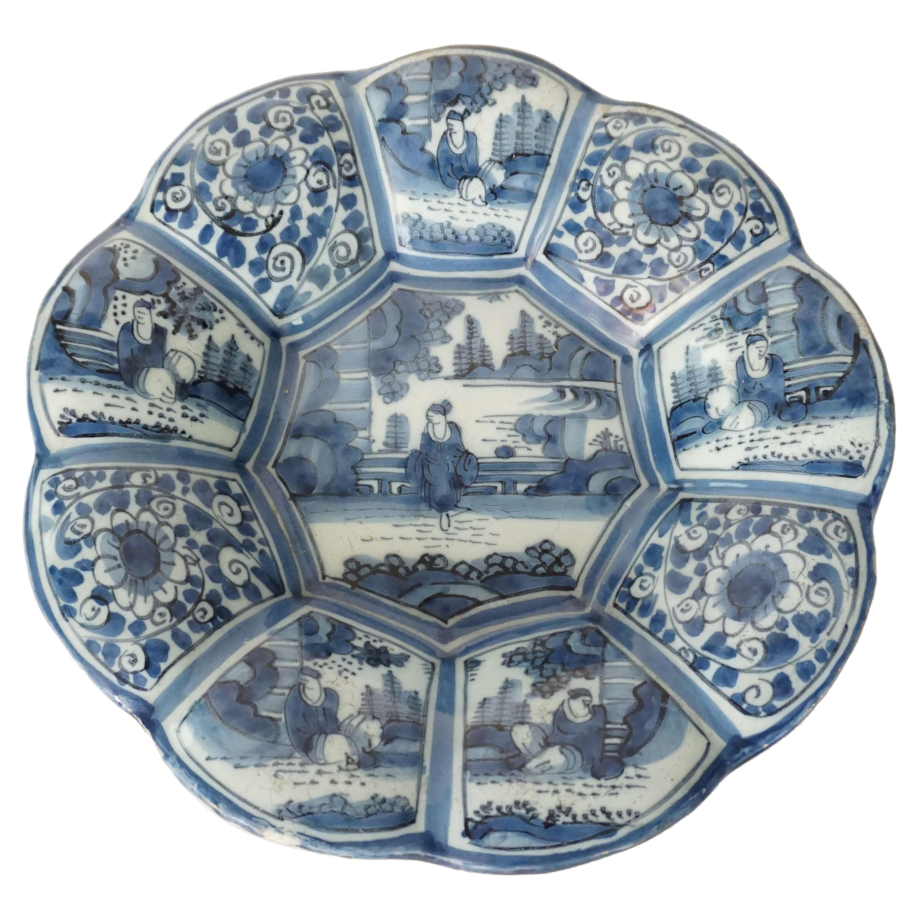 Delft Blue and White Lobed Bowl, circa 1680