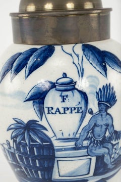 Delft Blue and White "Rappe" Tobacco Jar