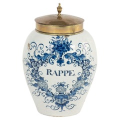Delft Blue and White "Rappe" Tobacco Jar