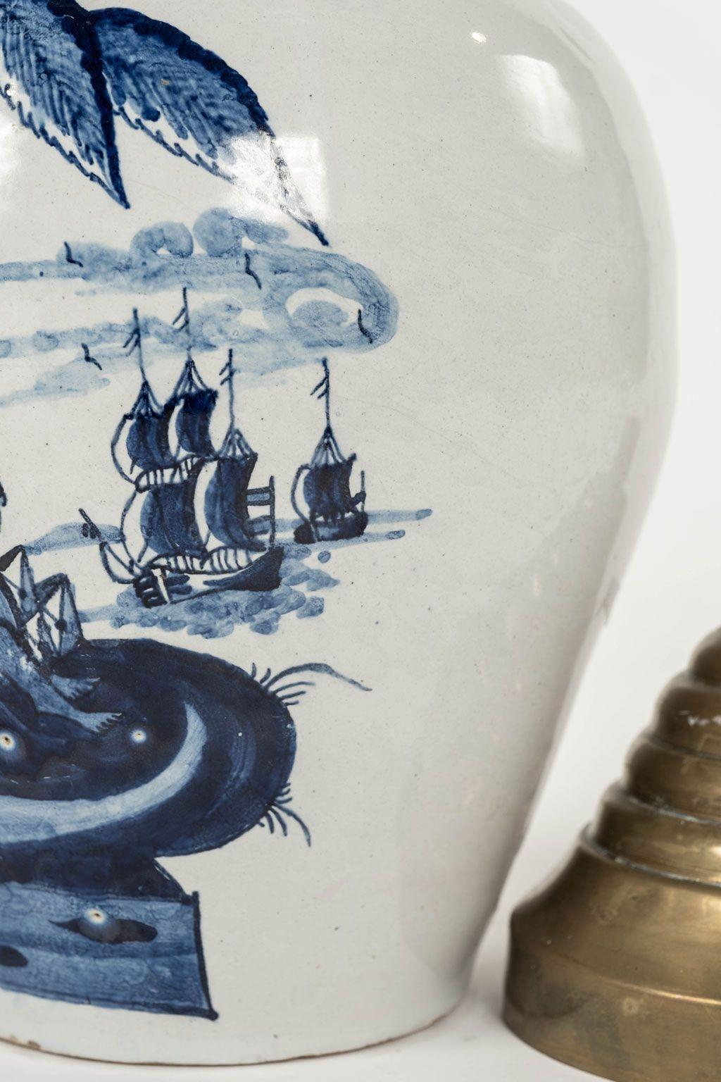 Delft Blue and White “Rosegeur” Tobacco Jar For Sale 5