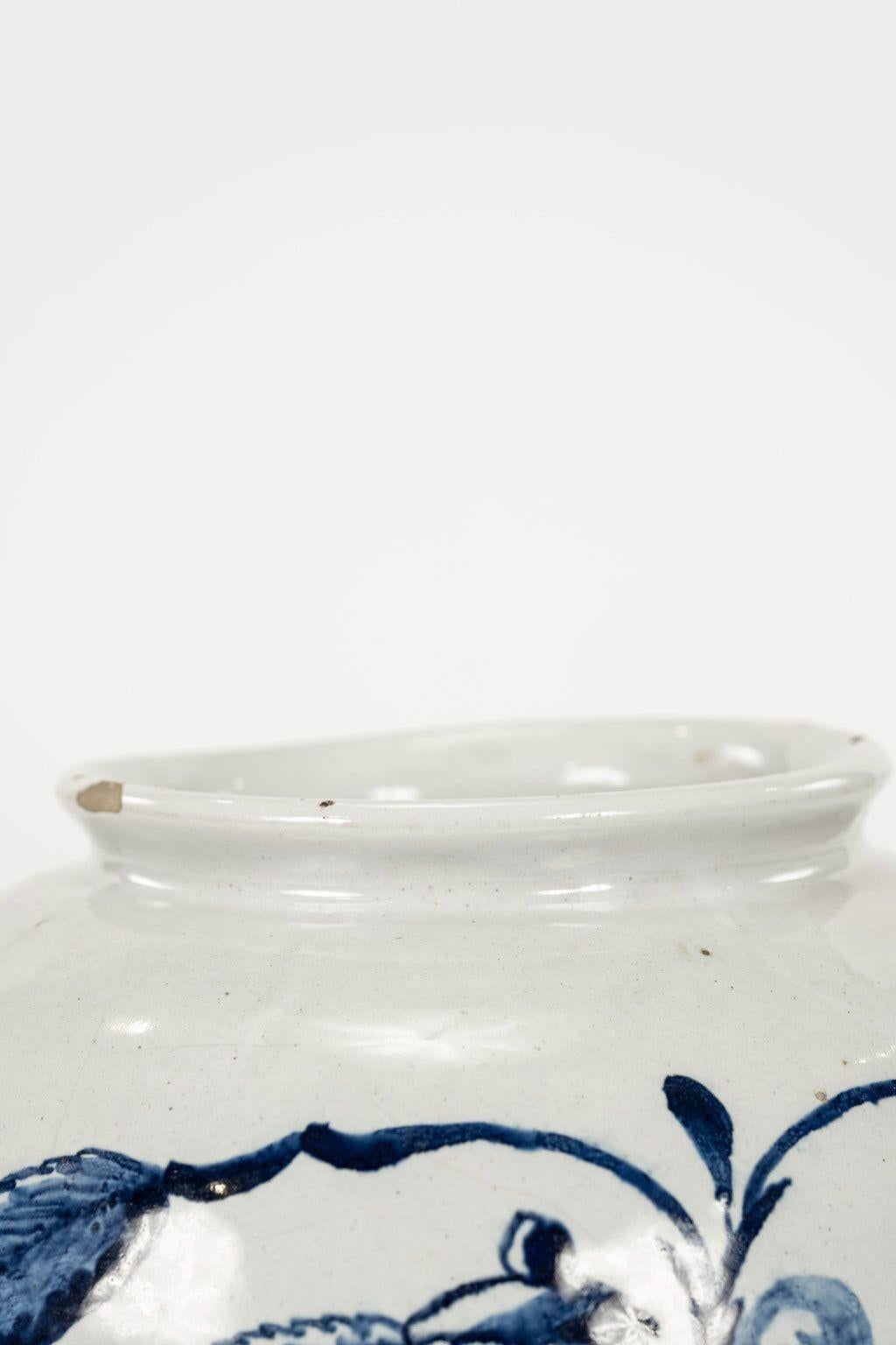 Pot à tabac Rosegeur de Delft bleu et blanc en vente 1
