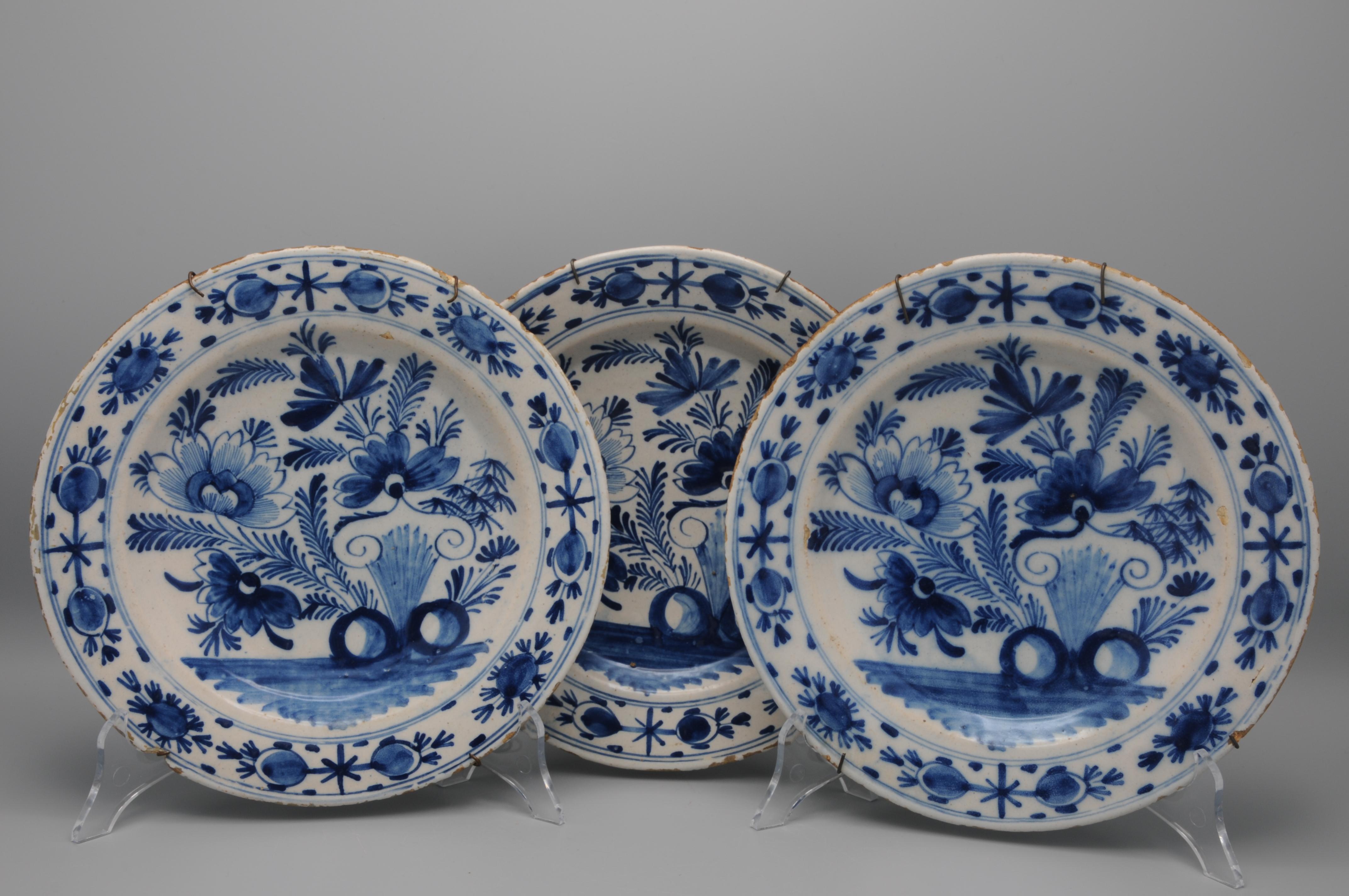 Néerlandais Ensemble de 3 assiettes 