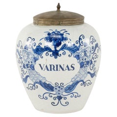Delft Blue and White "Varinas" Tobacco Jar