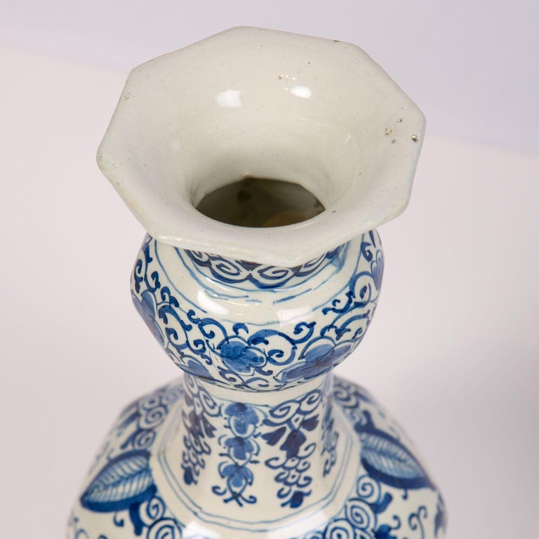 Delft Blue and White Vases, 18th Century 2