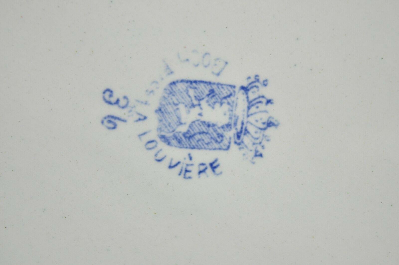 Delft Blue Boch Freres La Louviere Porcelain Ship Wall Charger Plate 1