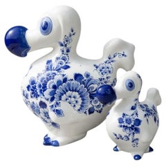 Delft Blue ceramic set "The Blue Dodo"