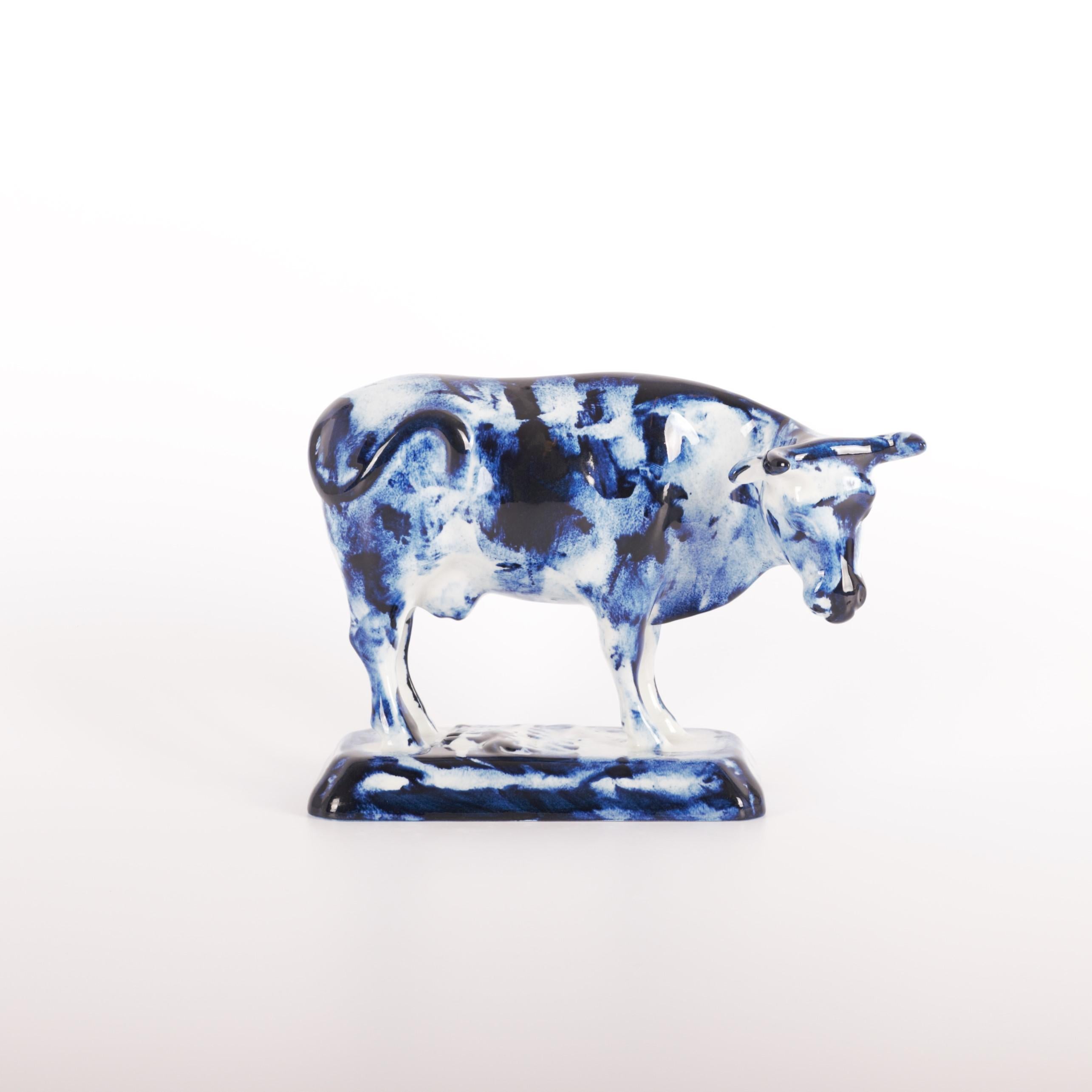 Dutch Delft Blue Cow #1, by Marcel Wanders, Hand Painted, 2006, Unique For Sale