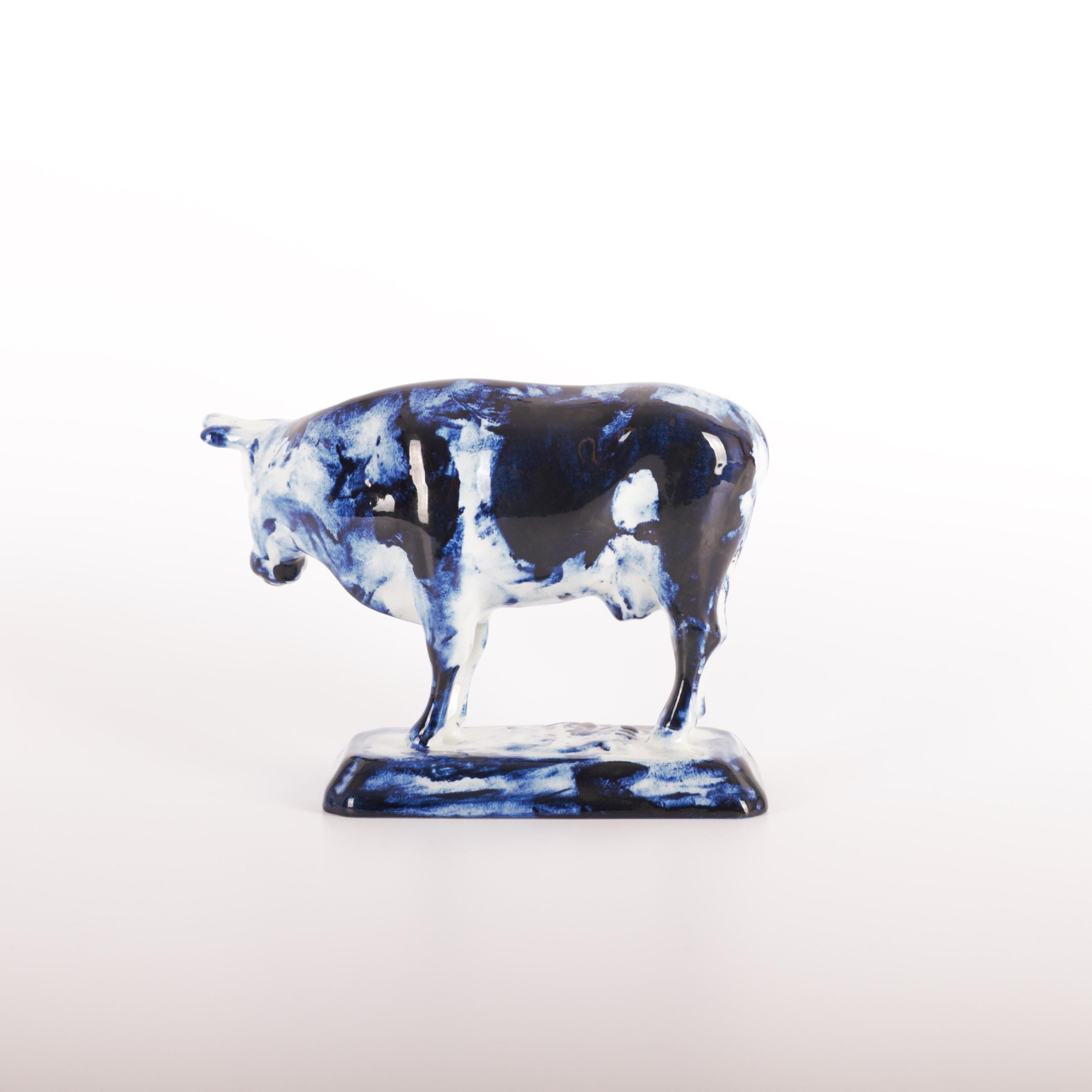 Contemporary Delft Blue Cow #1, by Marcel Wanders, Hand Painted, 2006, Unique For Sale