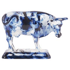Vintage Delft Blue Cow #1, by Marcel Wanders, Hand Painted, 2006, Unique