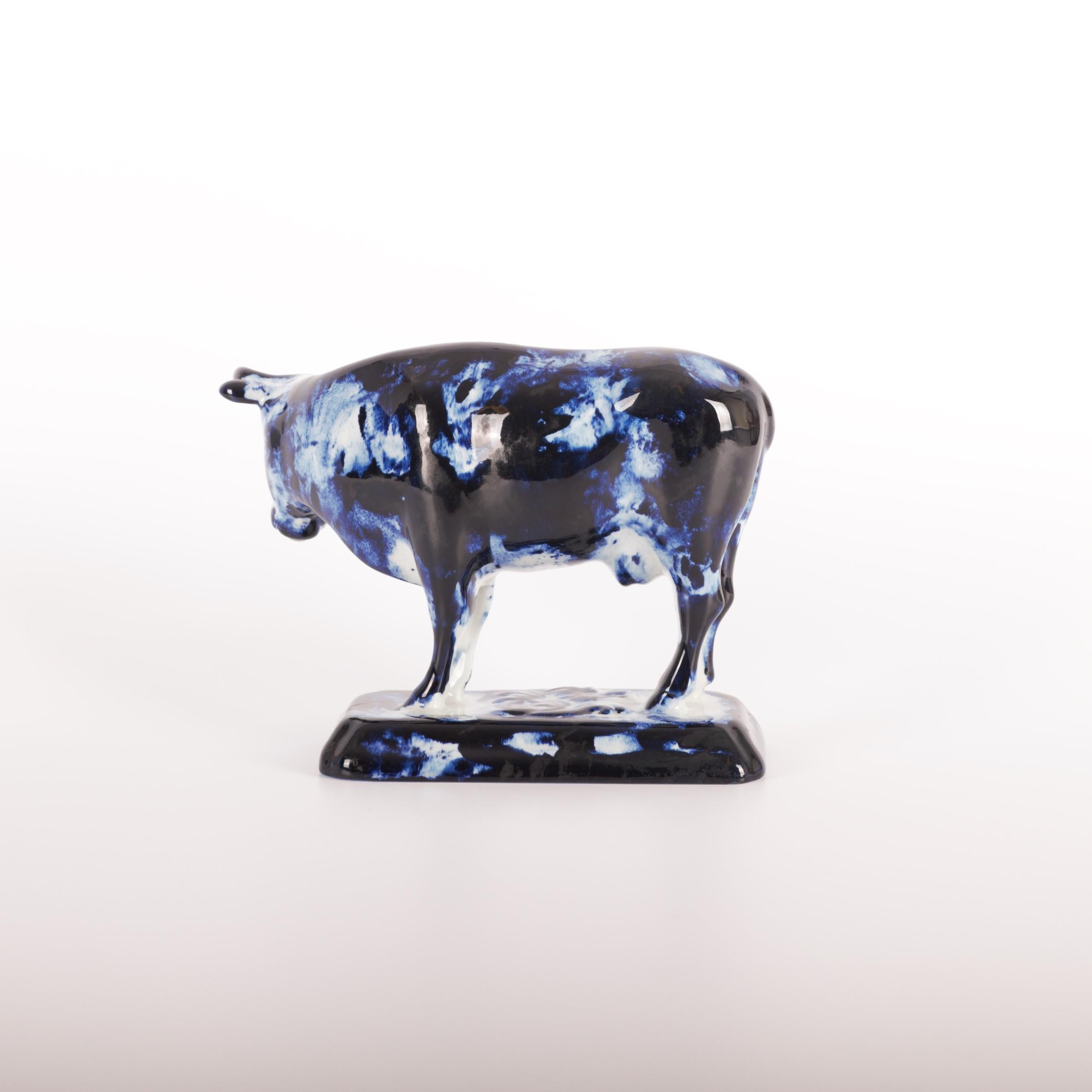 Glazed Delft Blue Cow #2, by Marcel Wanders, Hand Painted, 2006, Unique For Sale