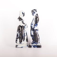Delft Blue Farmer & Farmer Wife #1, by Marcel Wanders, Handpainted, 2006, Unique