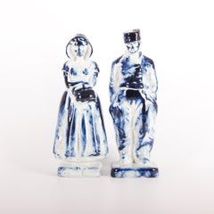 Delft Blue Farmer & Farmer Wife #2, by Marcel Wanders, Handpainted, 2006, Unique