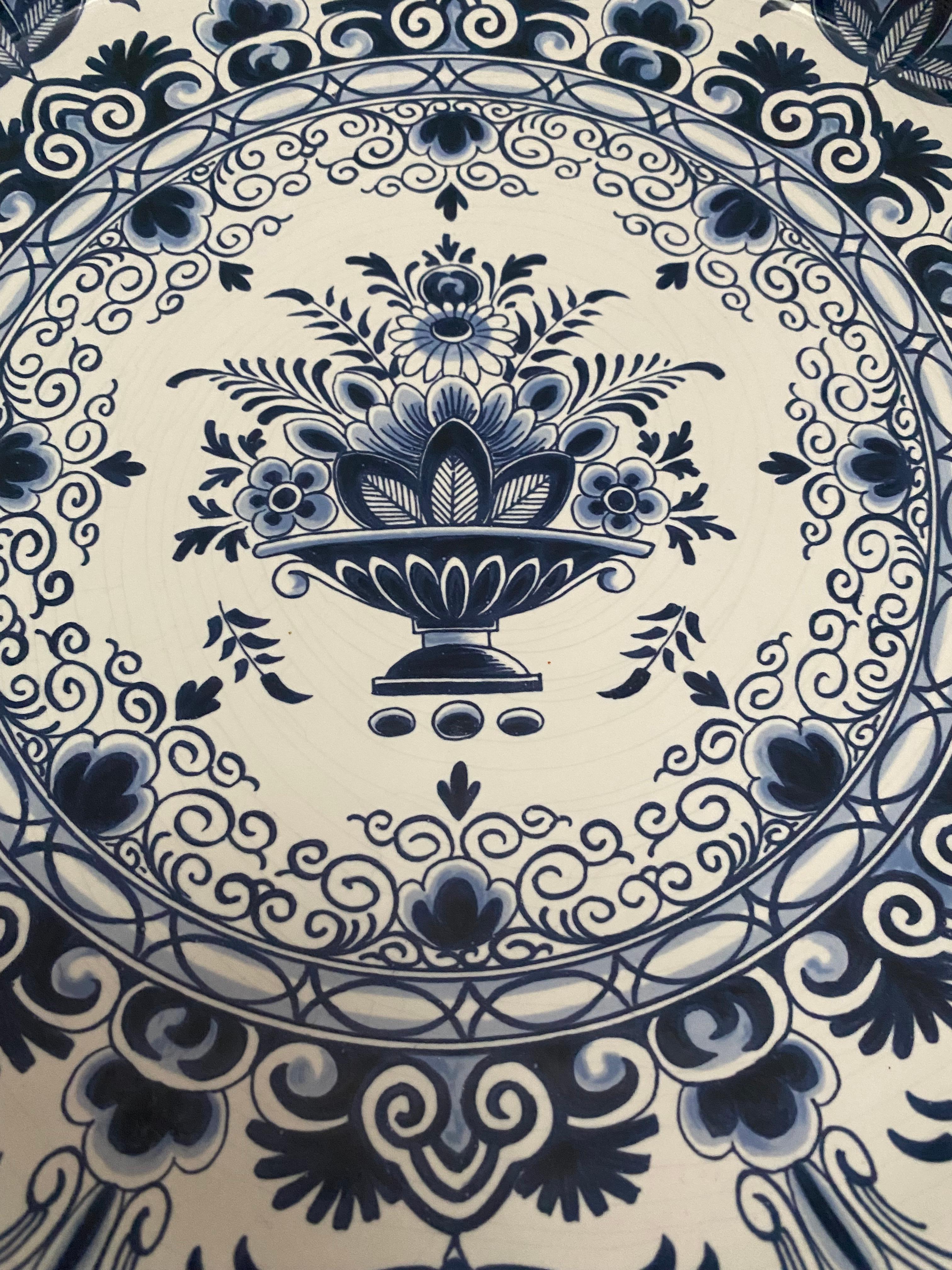 Altro Piatto grande blu Delft di Oud Delft Olanda in vendita