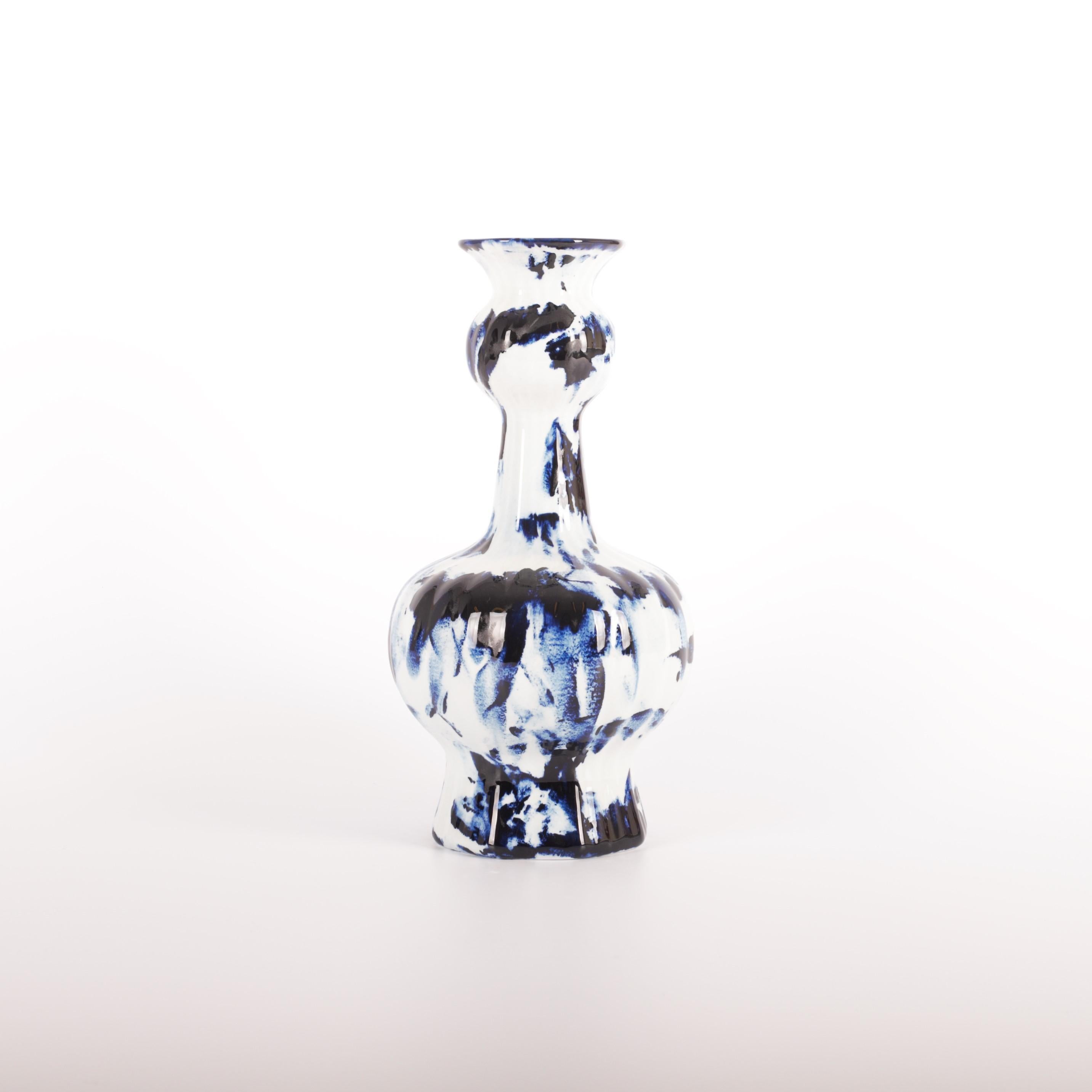 Delft Blue Longneck Vase #1, by Marcel Wanders, Hand Painted, 2006, Unique In New Condition For Sale In Amsterdam, NL
