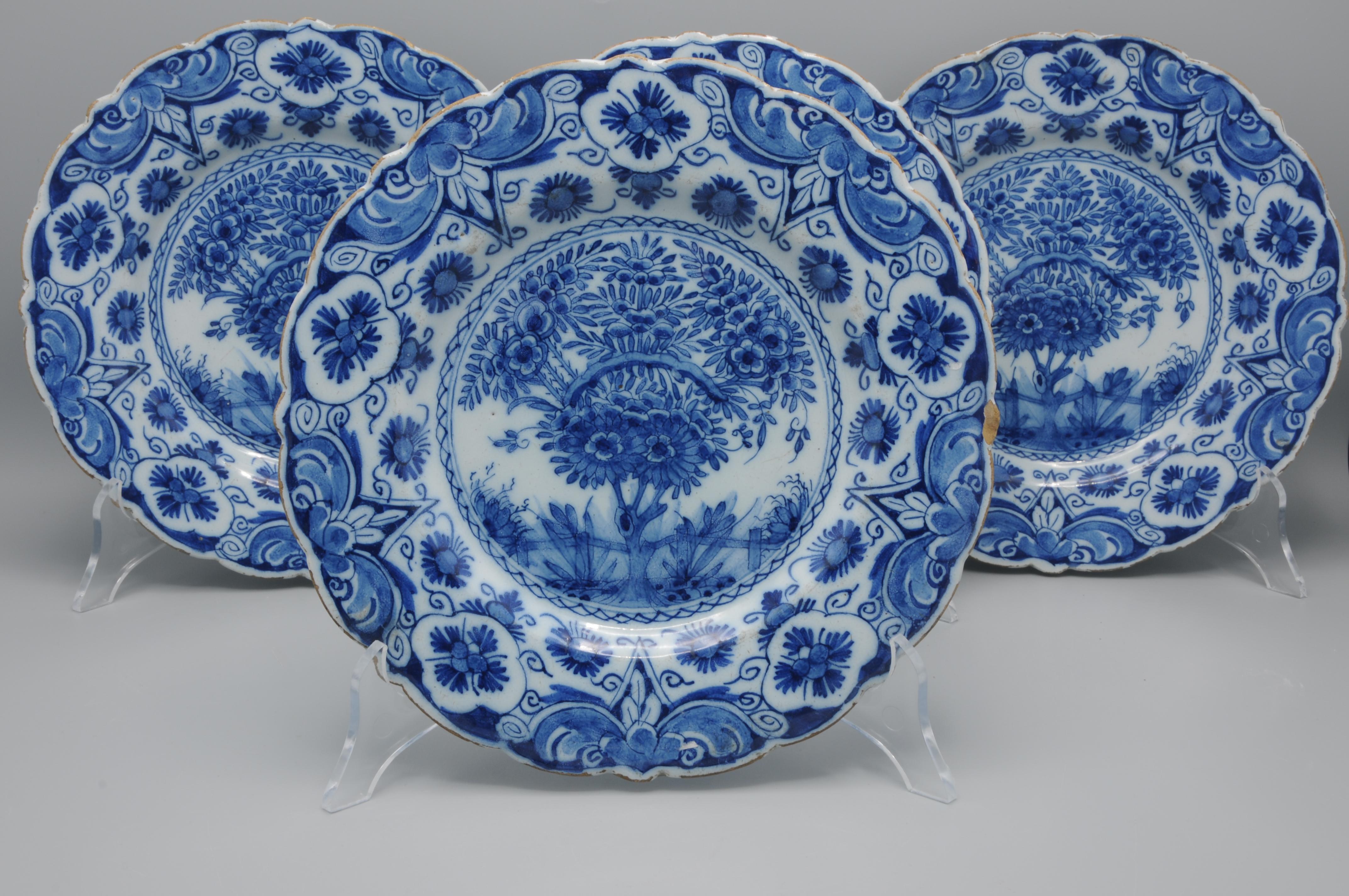 Néerlandais Ensemble de 4 assiettes 