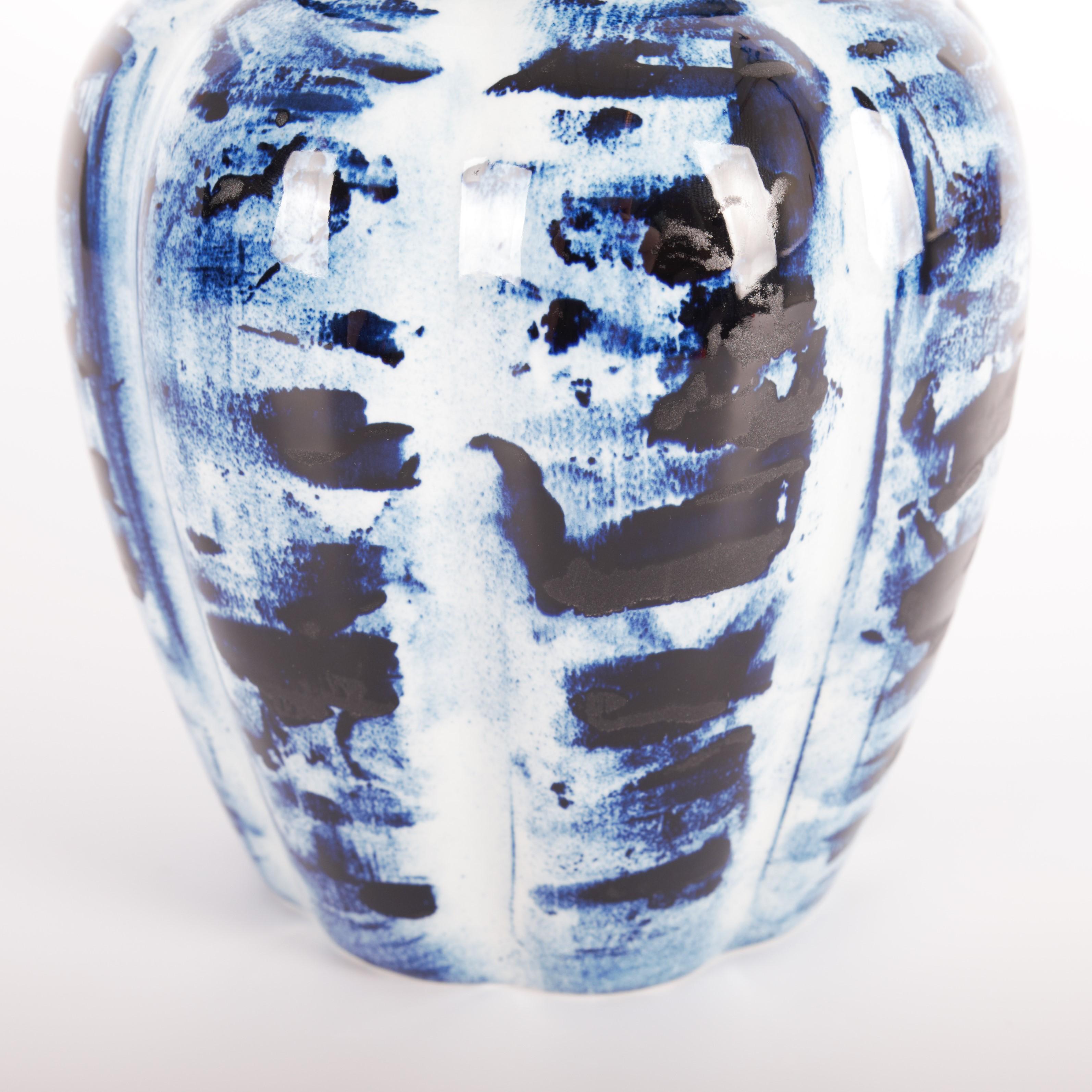 Delft Blue Vase with Lid #1, by Marcel Wanders, Hand Painted, 2006, Unique 1