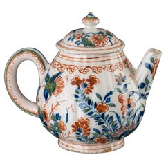 Antique Delft, Cashmere tea pot Delft, 1700-1710 The Metal Pot pottery 