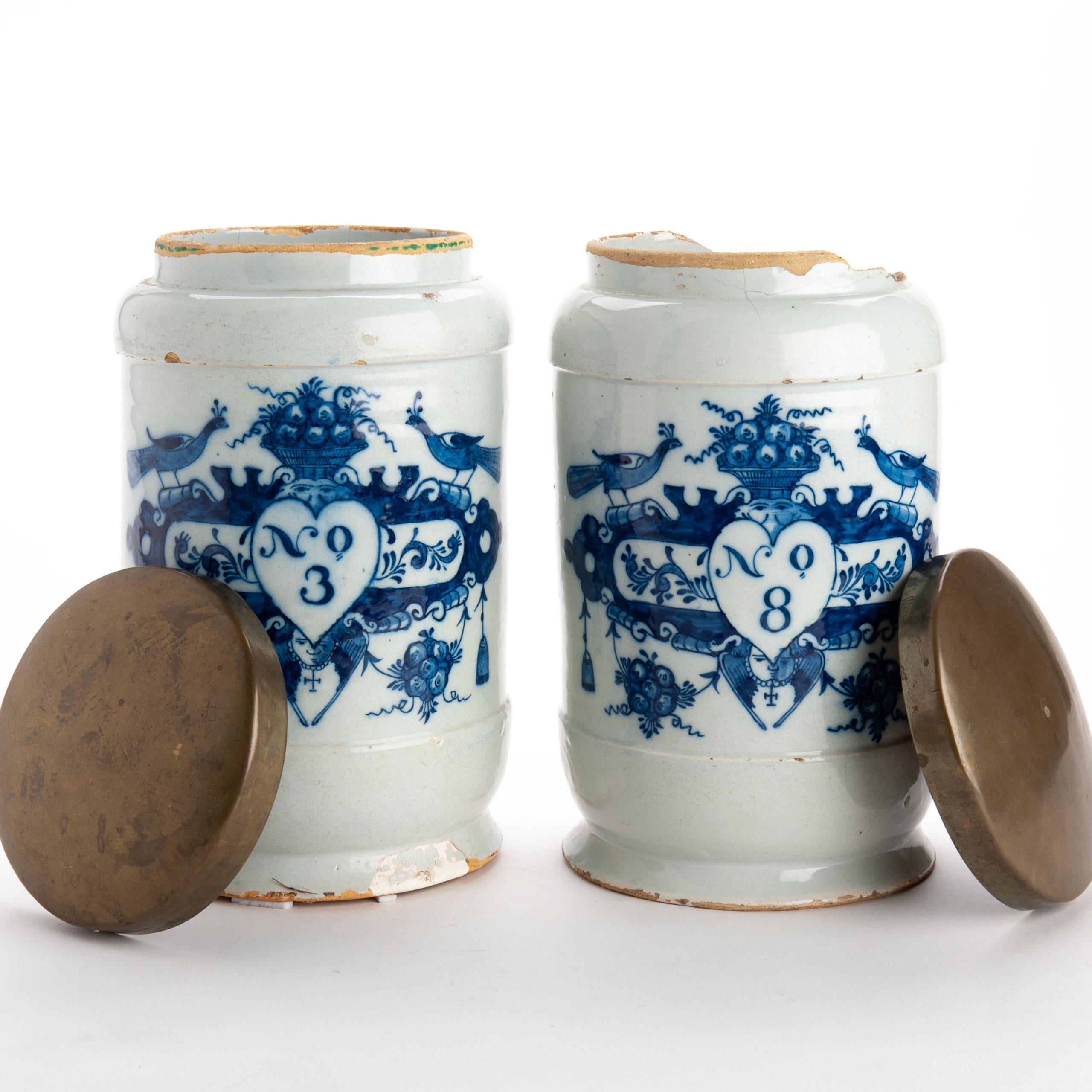 Delft Ceramic Drug Jar, circa 1800 1