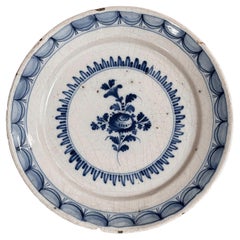 Delft Charger Blue and White 18th C.