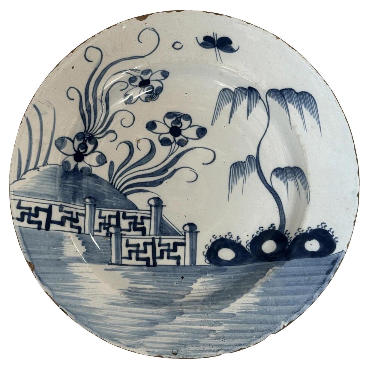 Delft Charger, c. 1760 For Sale