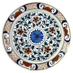 Delft Charger Imari Colors Made Netherlands 18th Century Circa 1770
