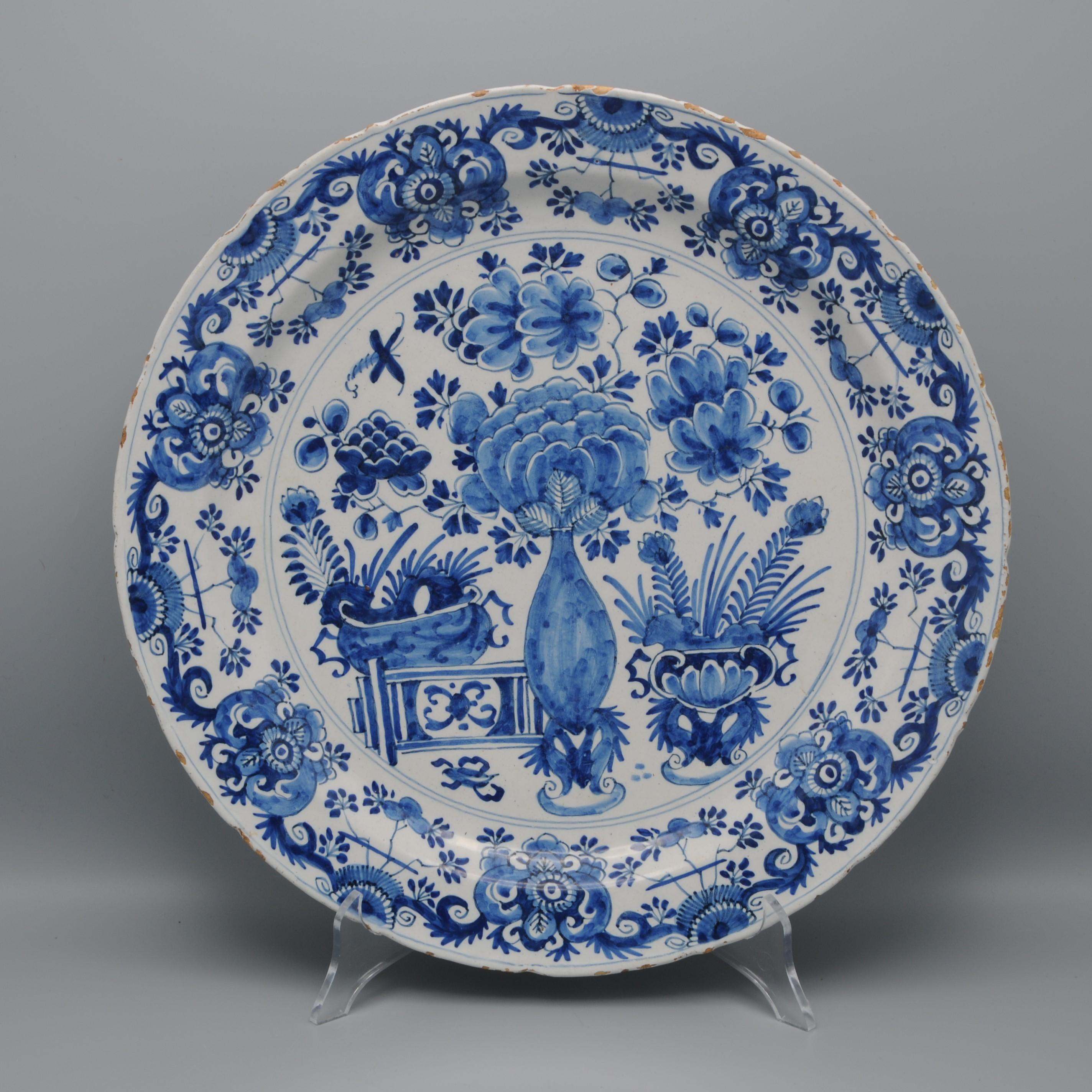 Delft - Cargador con decoración chinoiserie, S. XVIII Holandés en venta